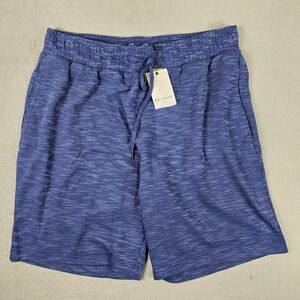 ROBERT GRAHAM Emeilio Knit Shorts Mens 3XL Navy Blue Drawstring NWT RS234011C‎